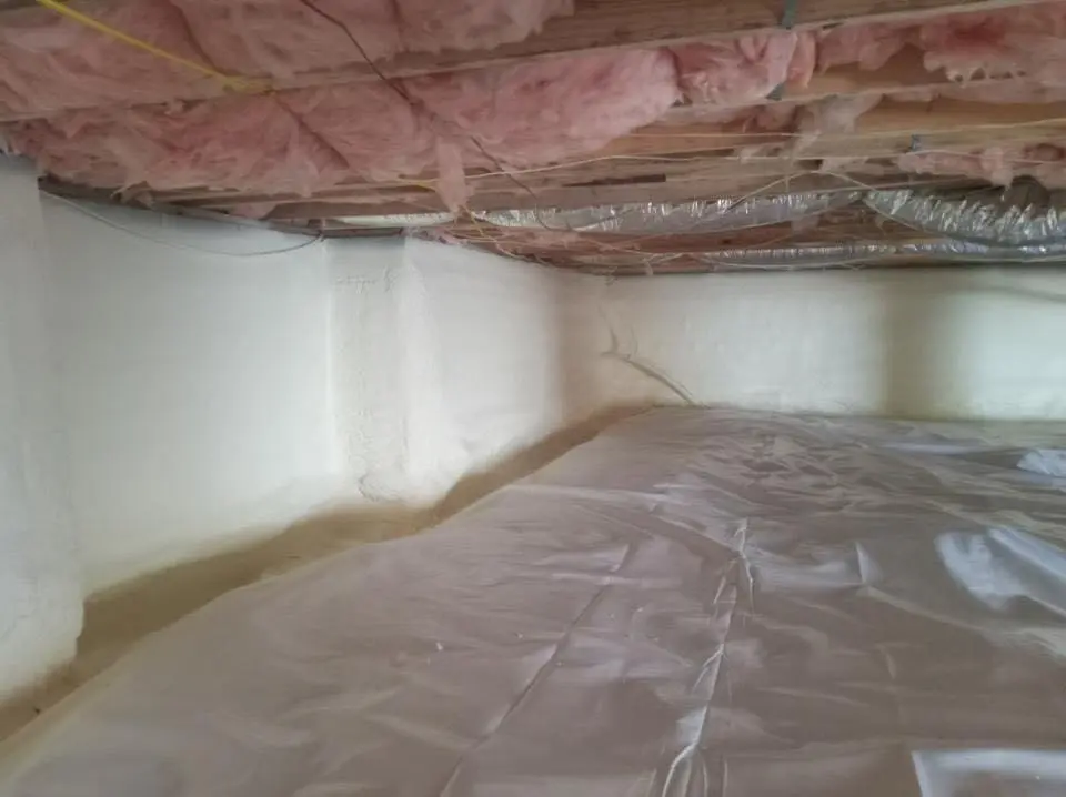 Crawl space encapsulation with closed-cell spray foam for Spray Foam Roofing in Aliso Viejo